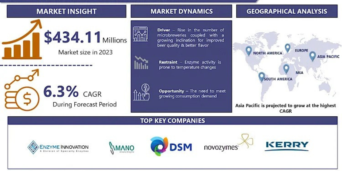 With A CAGR 6.3%, Brewing Enzymes Market Size, Industry Share & Trends-2024